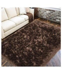 Fluffy Sheepskin Fur Center Rug