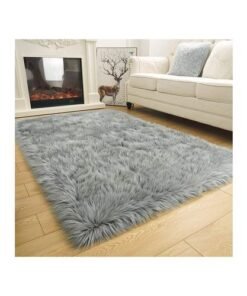 Fluffy Sheepskin Fur Center Rug